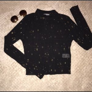 Star print see through top size S